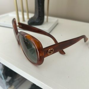 Brown Gucci Logo Shades